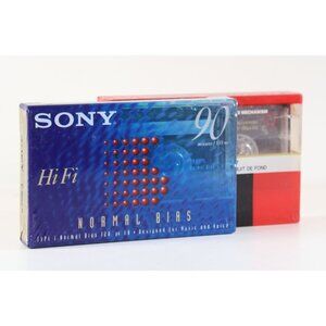 TDK D90 Audiocassette & Sony HF 90 High Fidelity Normal Bias Cassette